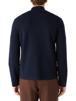 Oliver Sweeney Garstang Full Zip Merino Wool Cardigan - view 2, Navy