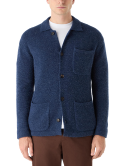 Oliver Sweeney Heywood Wool Blend Overshirt, Navy, Navy