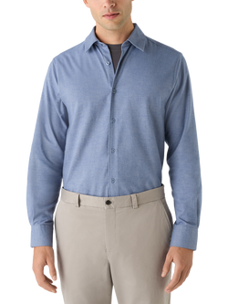 Oliver Sweeney Barnham Soft Cotton Long Sleeve Shirt, Denim