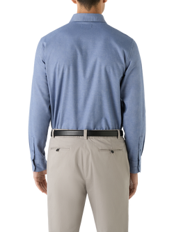 Oliver Sweeney Barnham Soft Cotton Long Sleeve Shirt - view 2, Denim