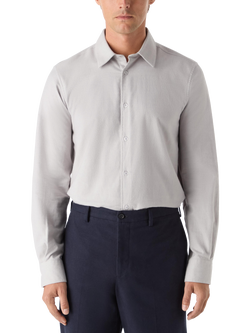 Oliver Sweeney Barnham Soft Cotton Long Sleeve Shirt, Light Grey
