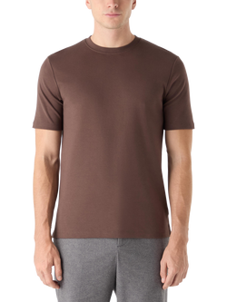 Oliver Sweeney Palmela Cotton Double Knit Jersey T-Shirt, Chocolate