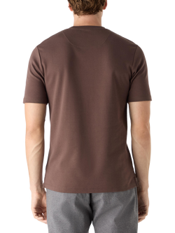 Oliver Sweeney Palmela Cotton Double Knit Jersey T-Shirt - view 2, Chocolate
