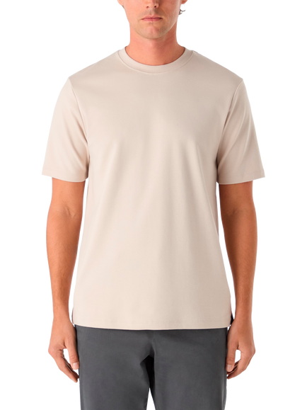 Oliver Sweeney Palmela Cotton Double Knit Jersey T-Shirt, Putty