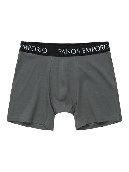 Panos Emporio Bamboo Blend Boxer Shorts, Pack of 3, Mixed Grey/Black - view 2, Mixed Grey/Black