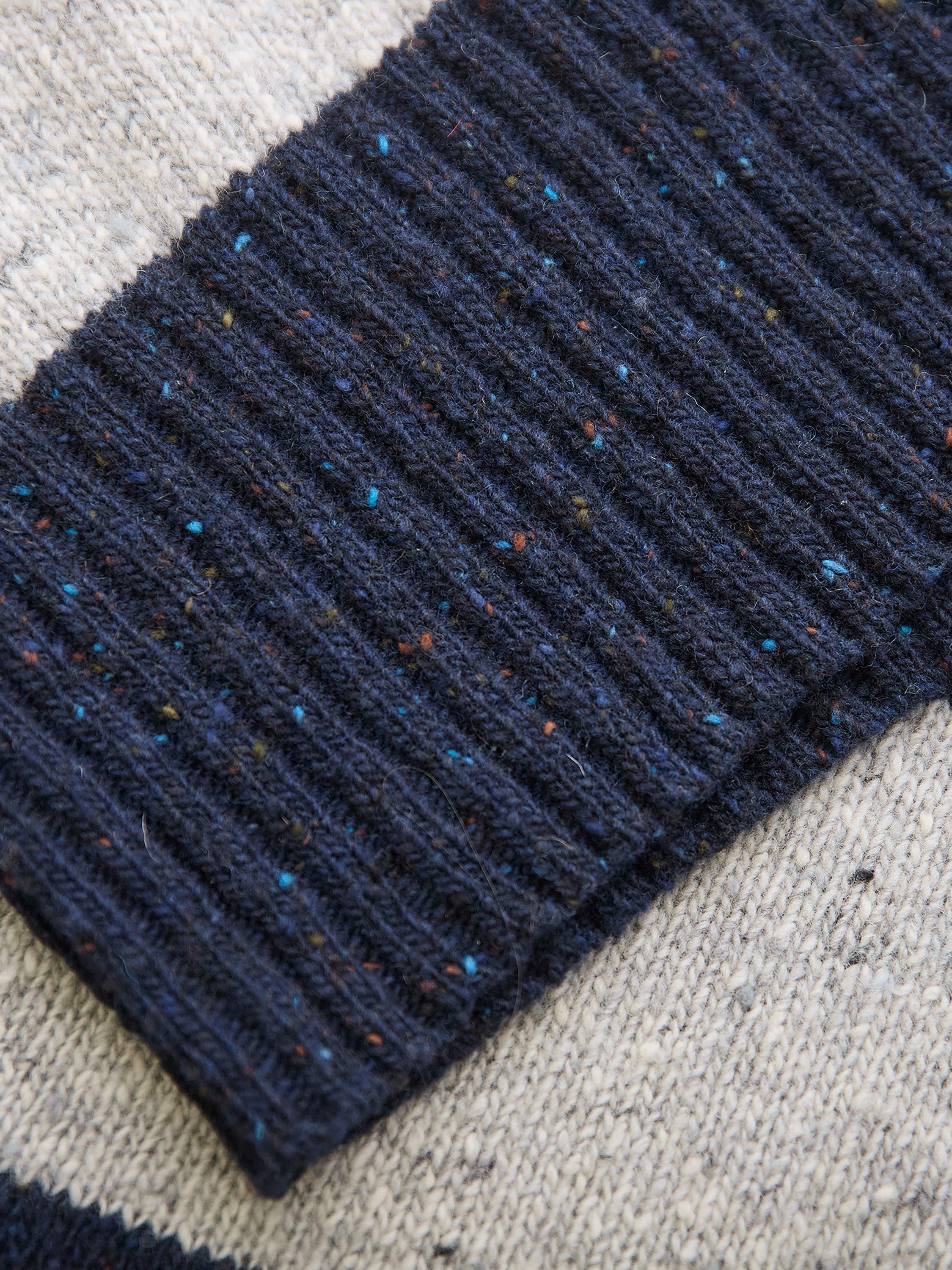 Product image 7 of 9, which shows Celtic & Co. Funnel Neck Stripe Pure Wool Jumper, Multi, XS