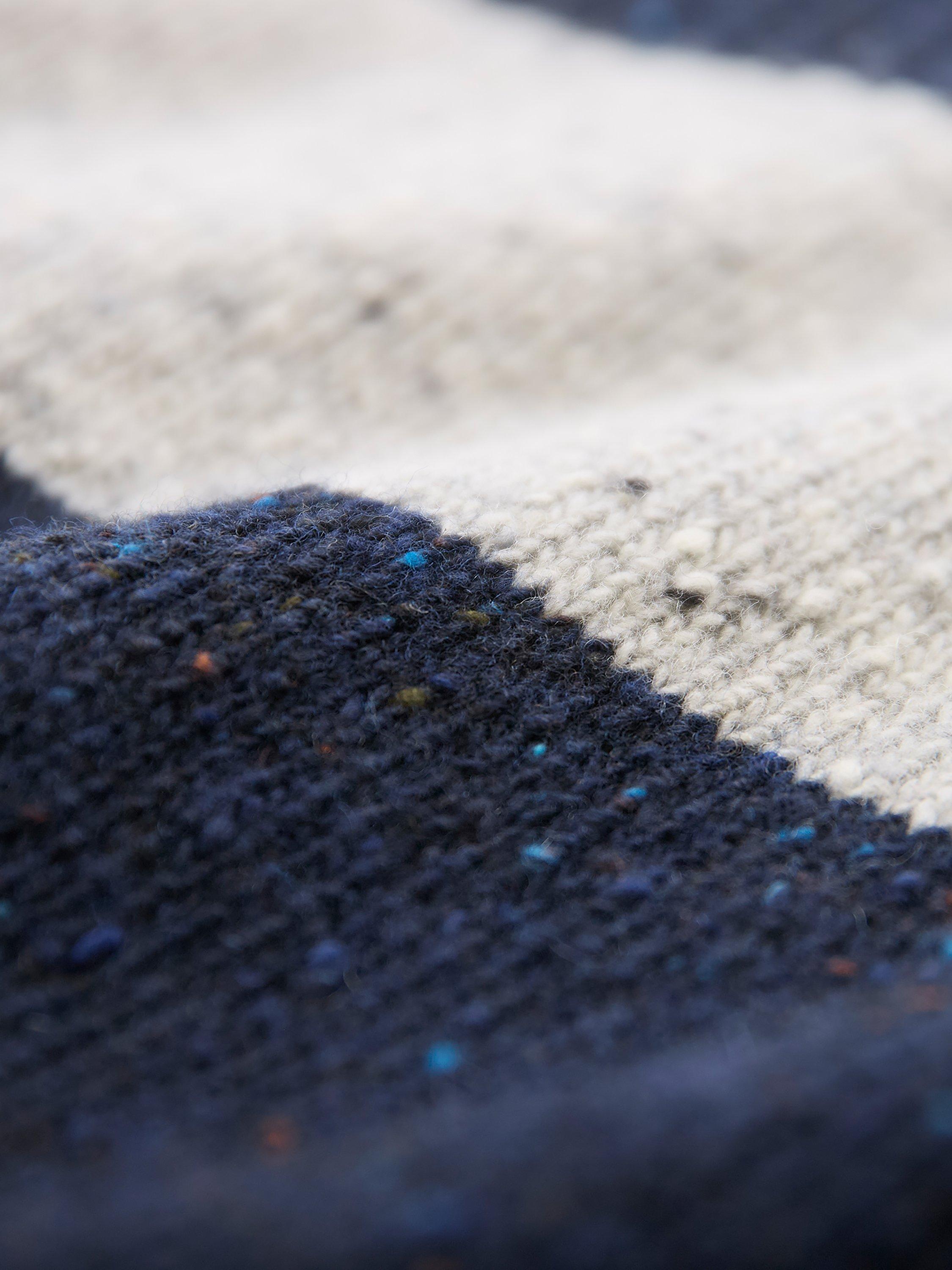 Product image 8 of 9, which shows Celtic & Co. Funnel Neck Stripe Pure Wool Jumper, Multi, XS