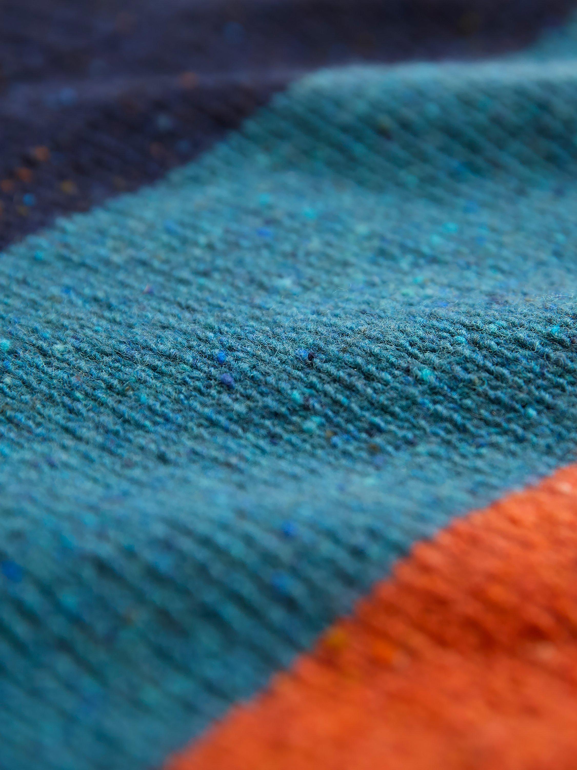 Product image 3 of 5, which shows Celtic & Co. Stripe Funnel Neck Pure Wool Jumper, Multi, XS