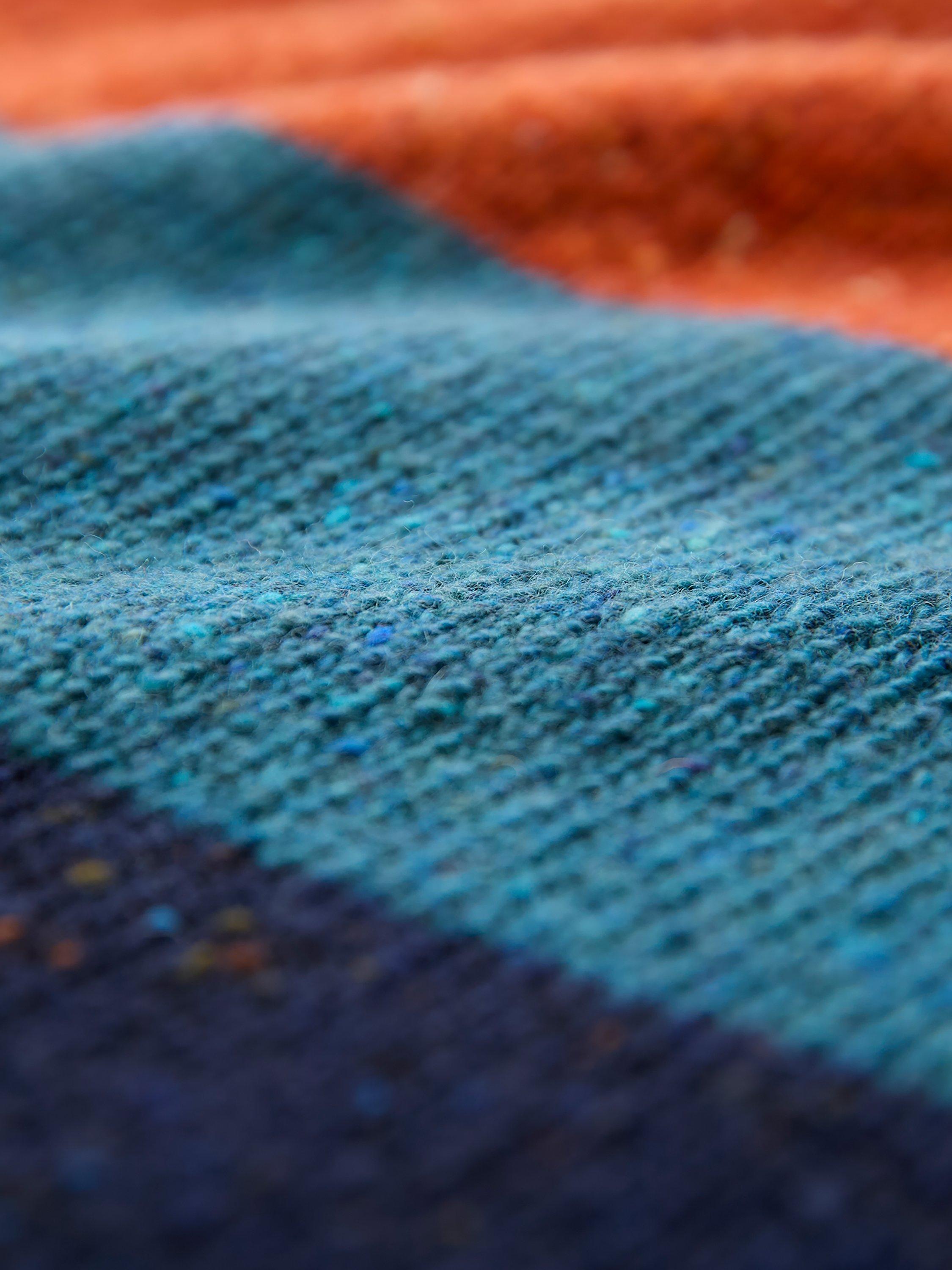 Product image 5 of 5, which shows Celtic & Co. Stripe Funnel Neck Pure Wool Jumper, Multi, XS