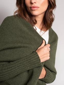 Celtic & Co. Super Soft Cocoon Pure Wool Cardigan - view 2, Olive