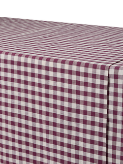Piglet in Bed Gingham Linen Blend Table Runner - view 2, Berry