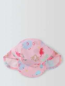 John Lewis Baby Under the Sea Keppi Safari Hat, Pink, Pink
