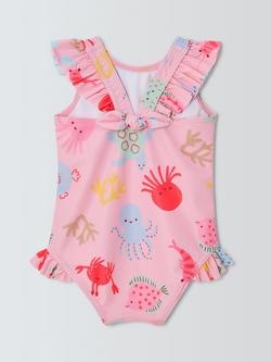 John Lewis Baby Under the Sea Swimsuit, Pink - view 2, Pink