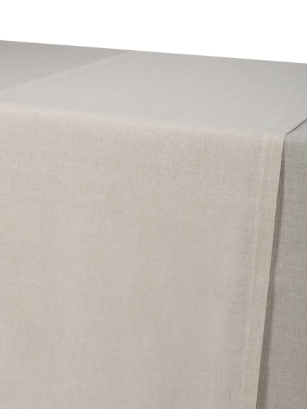 Piglet in Bed Plain Linen Blend Table Runner - view 2, Oatmeal