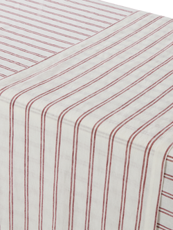 Piglet in Bed Kemptown Stripe Linen Blend Table Runner - view 2, Rhubarb