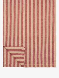 Piglet in Bed Pembroke Stripe Linen Blend Table Runner, Sandstone Red, L200 W244cm