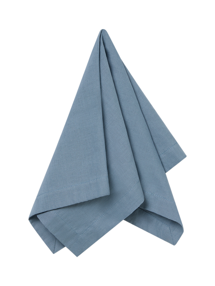 Piglet in Bed Plain Linen Blend Napkins, Pack of 4 - view 2, Dusk Blue