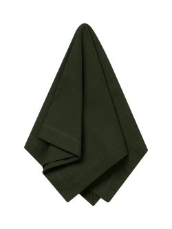 Piglet in Bed Plain Linen Blend Napkins, Pack of 4 - view 2, Fern Green