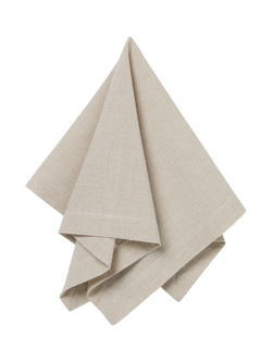 Piglet in Bed Plain Linen Blend Napkins, Pack of 4 - view 2, Oatmeal