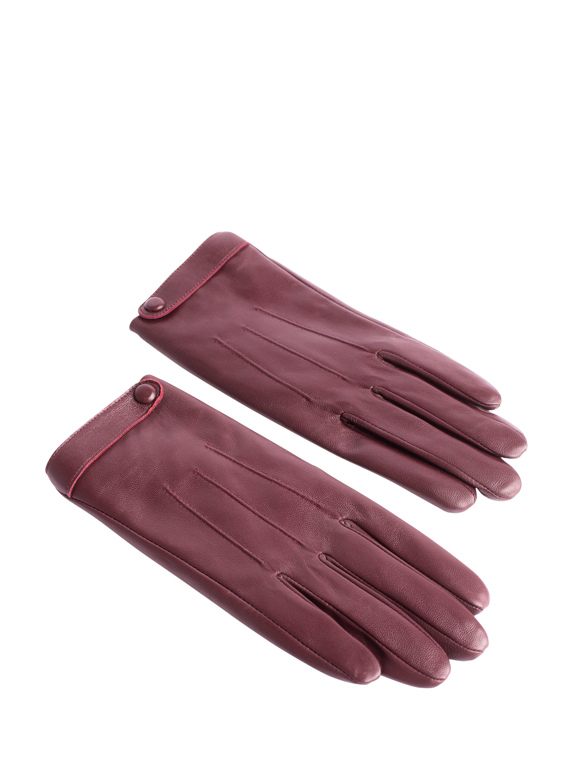 Product image 3 of 7, which shows Bloom & Bay Angela Leather Blend Gloves, Oxblood, S