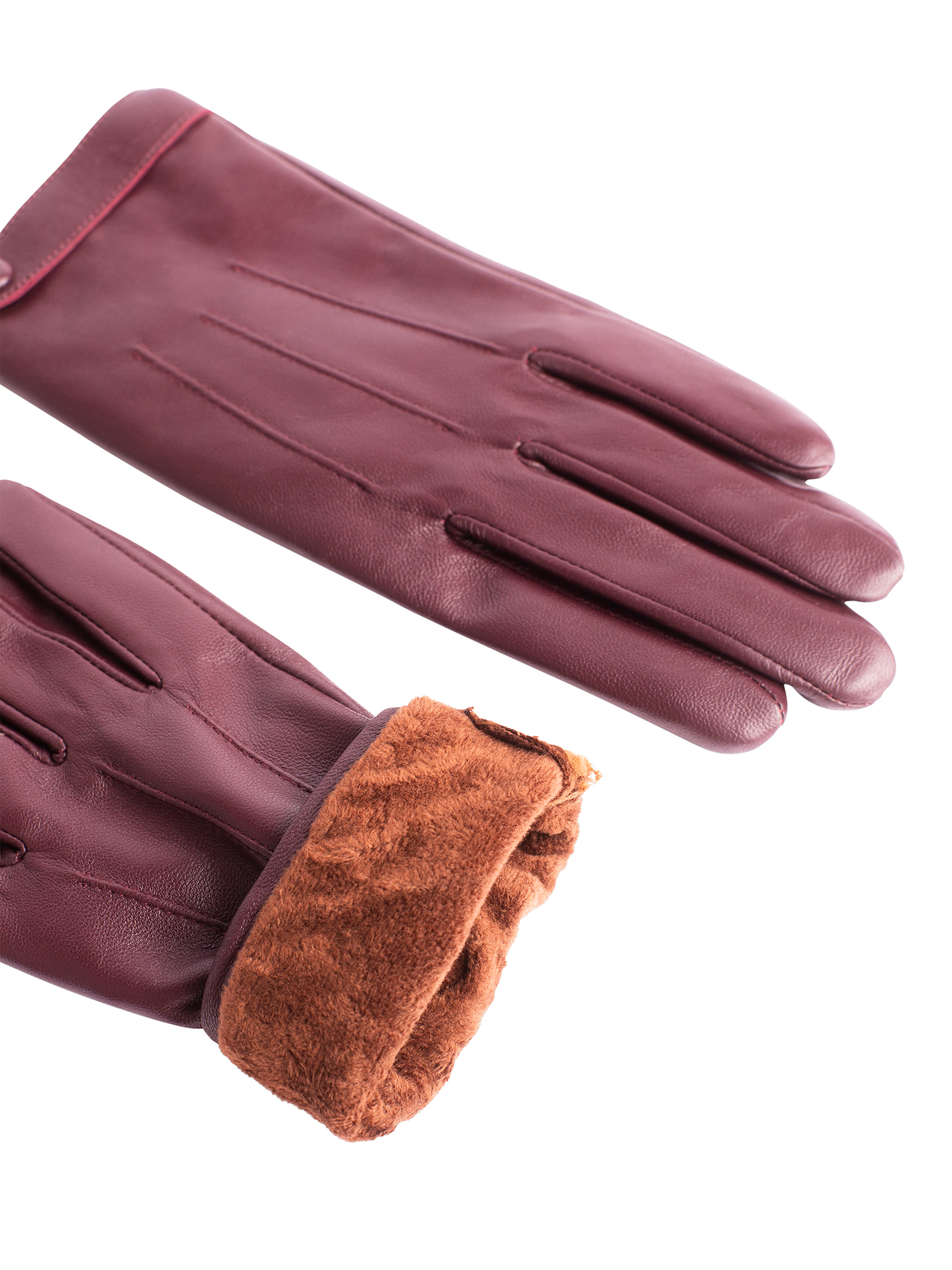 Product image 4 of 7, which shows Bloom & Bay Angela Leather Blend Gloves, Oxblood, S