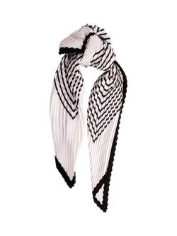 Bloom & Bay Adeline Neck Scarf, Black/White