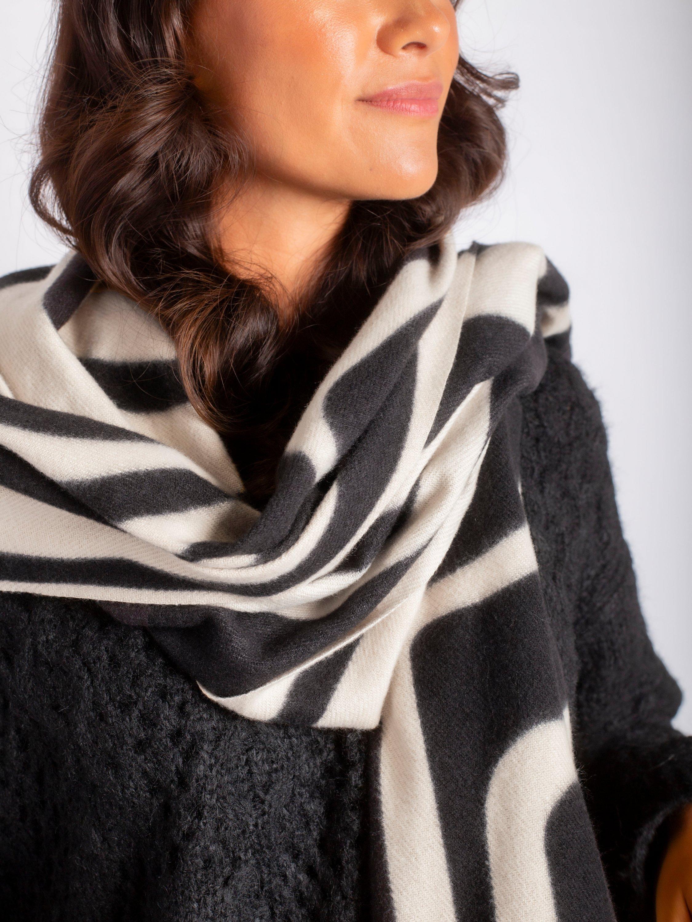 Product image 7 of 8, which shows Bloom & Bay Anya Lightweight Scarf , Monochrome, One Size