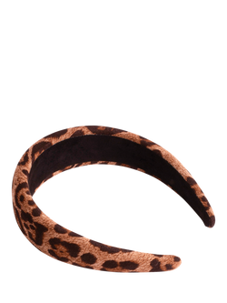 Bloom & Bay Freida Leopard Print Headband, Brown - view 2, Brown