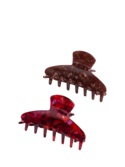 Bloom & Bay Olive Claw Hair Clips, Pack of 2, Burgundy/Brown - view 2, Burgundy/Brown