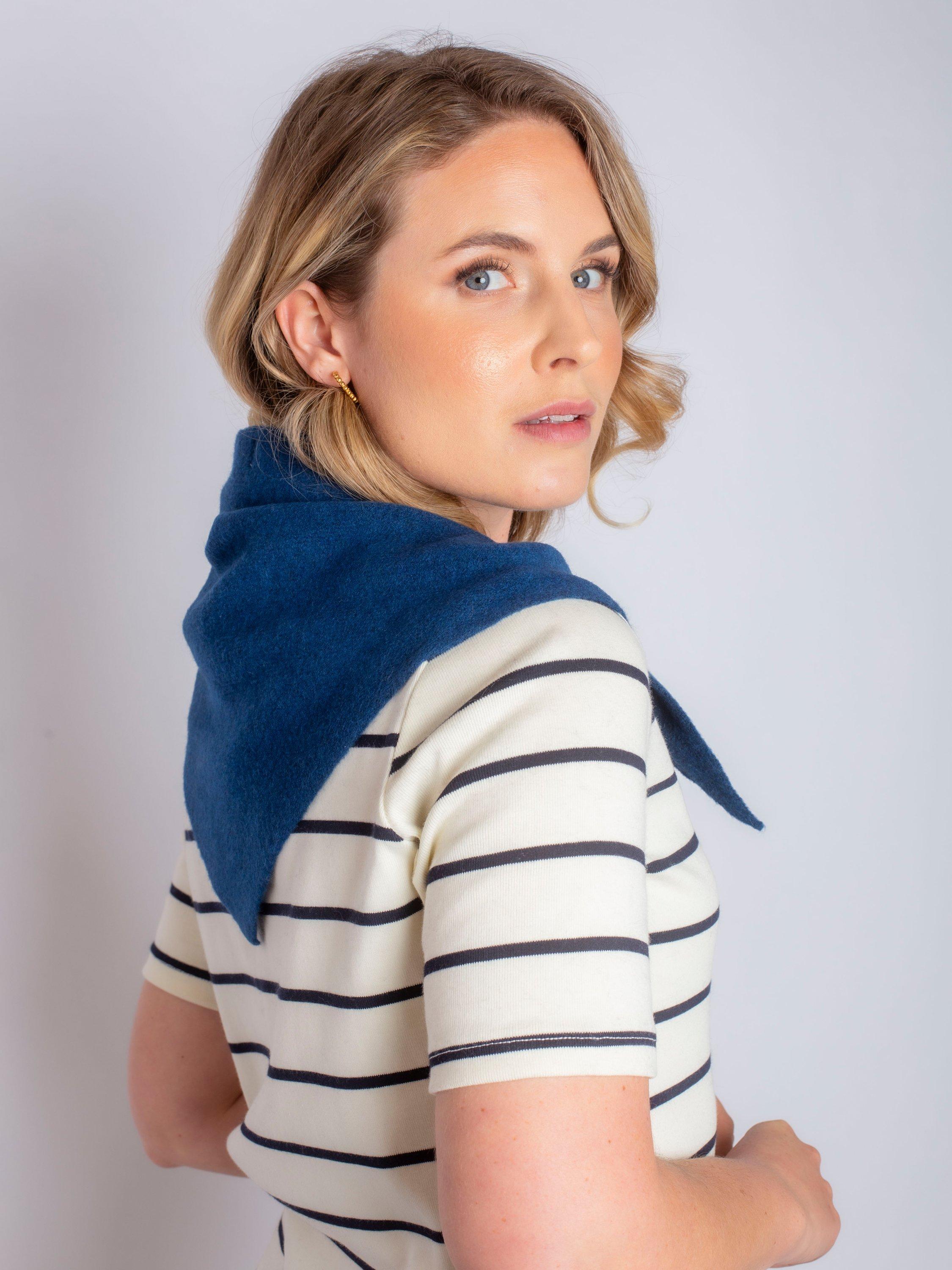 Product image 8 of 9, which shows Bloom & Bay Briar Neck Scarf, Blue, One Size