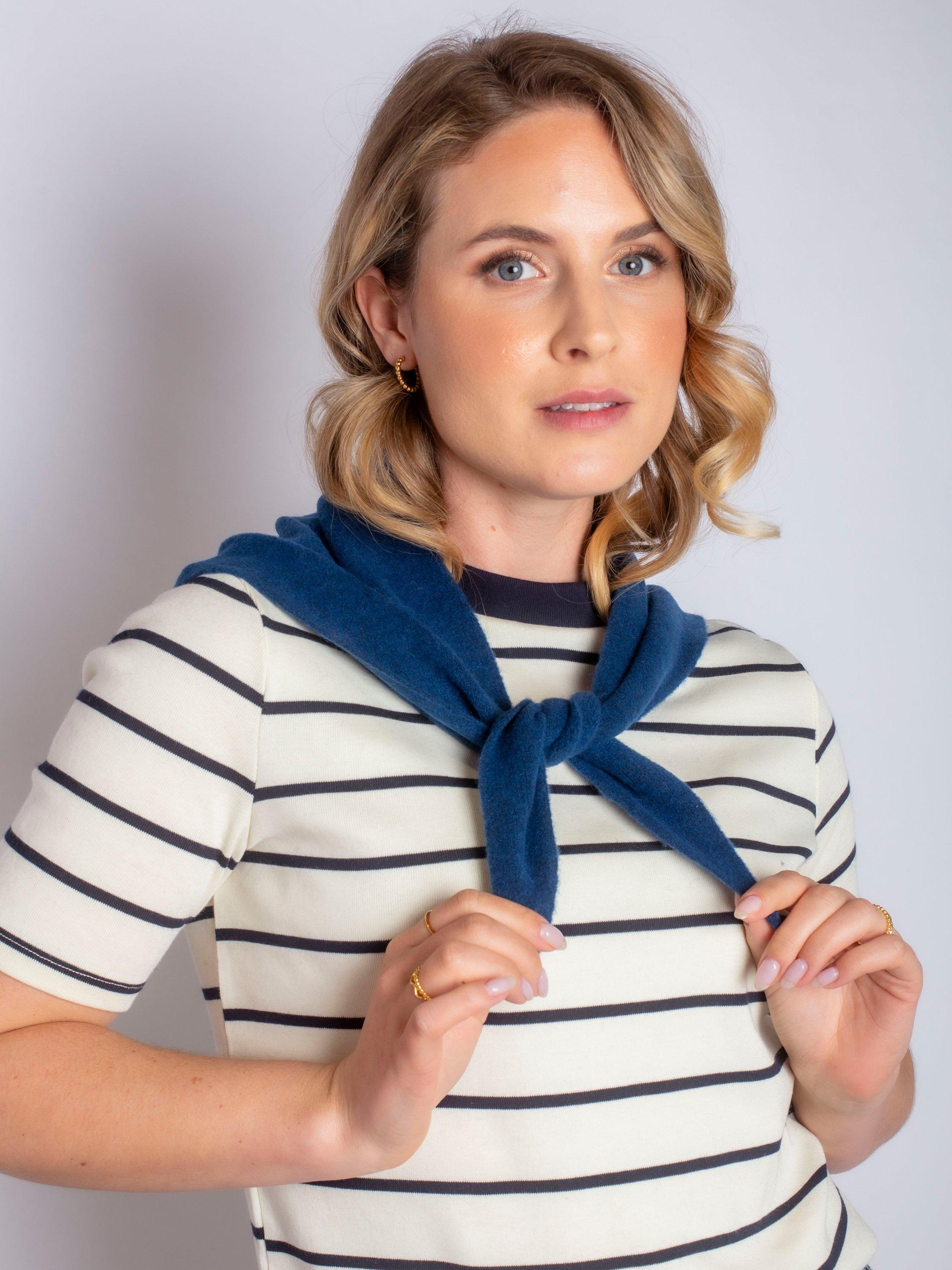 Product image 9 of 9, which shows Bloom & Bay Briar Neck Scarf, Blue, One Size