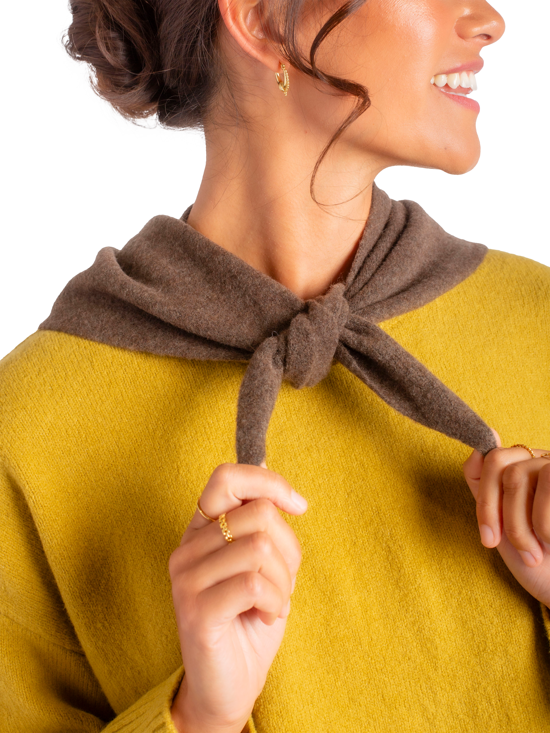 Product image 6 of 9, which shows Bloom & Bay Briar Neck Scarf, Brown, One Size