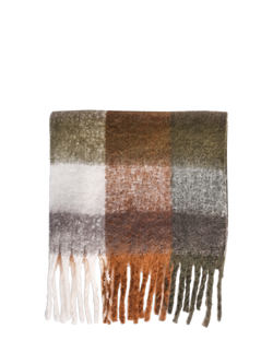 Bloom & Bay Colette Check Scarf, Khaki, Khaki