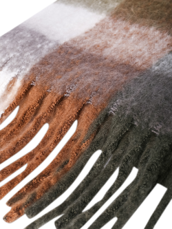 Bloom & Bay Colette Check Scarf, Khaki - view 2, Khaki