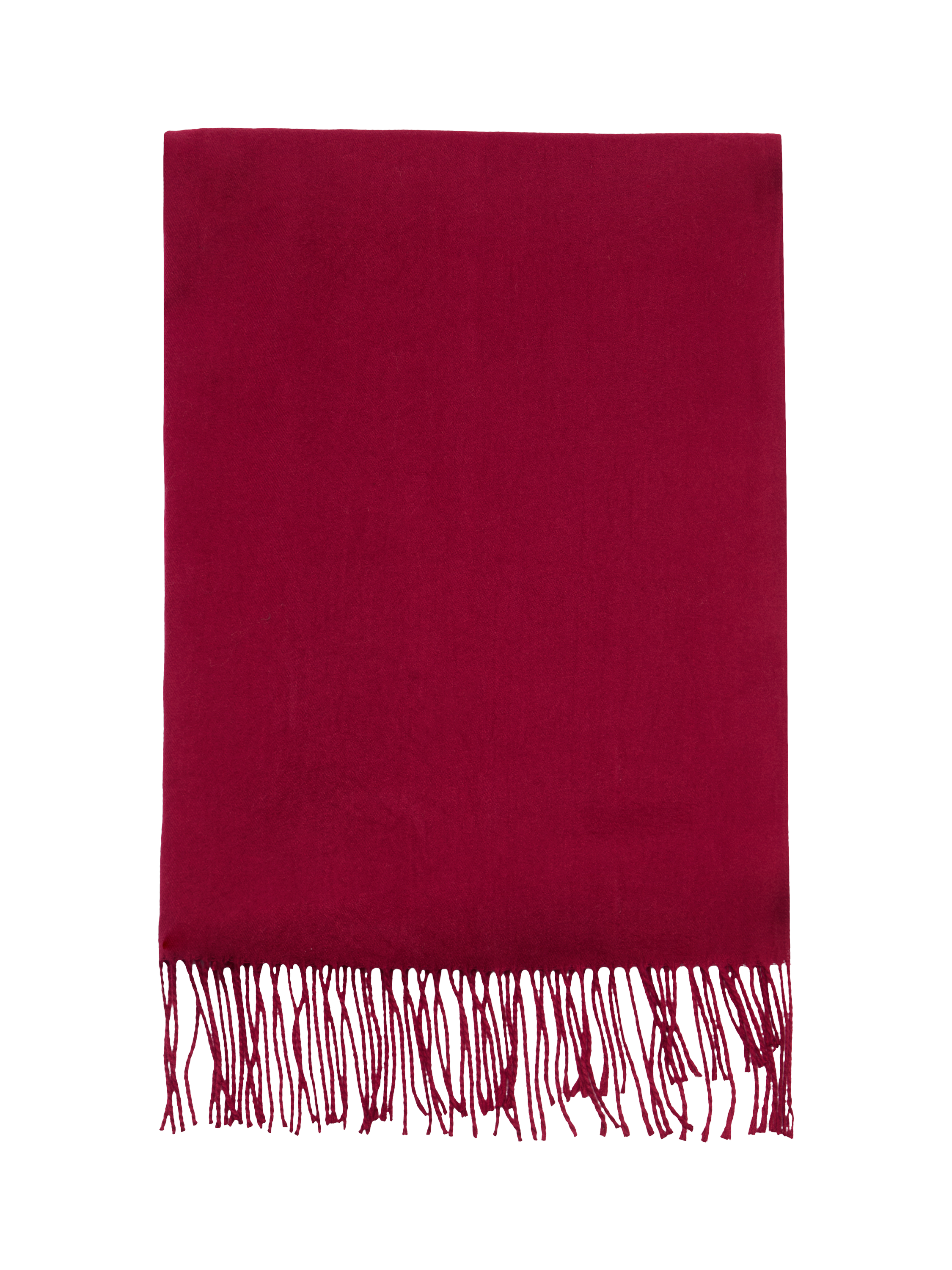 Product image 1 of 7, which shows Bloom & Bay Capri Fringed Pashmina Wrap, Red, One Size
