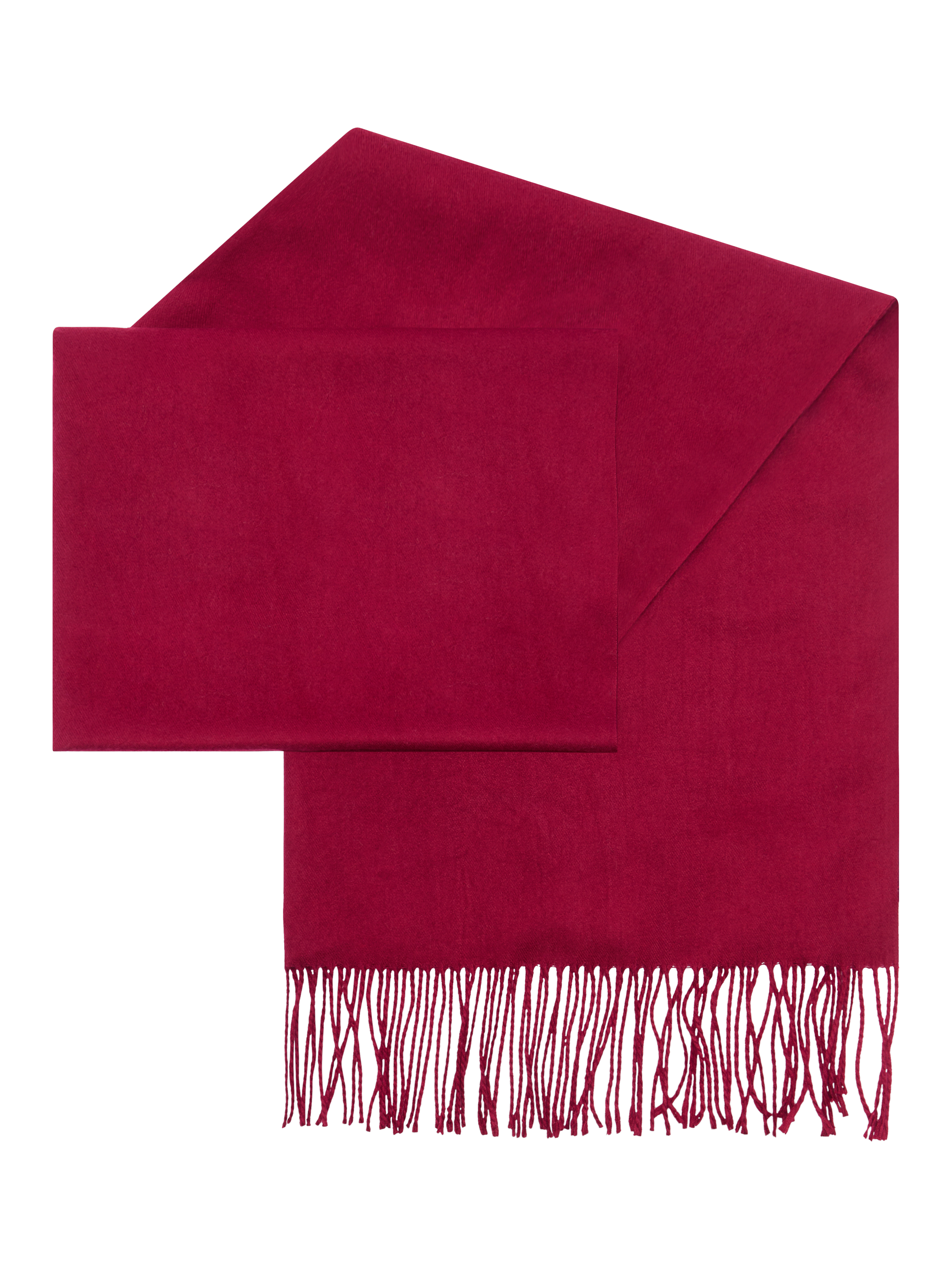 Product image 2 of 7, which shows Bloom & Bay Capri Fringed Pashmina Wrap, Red, One Size