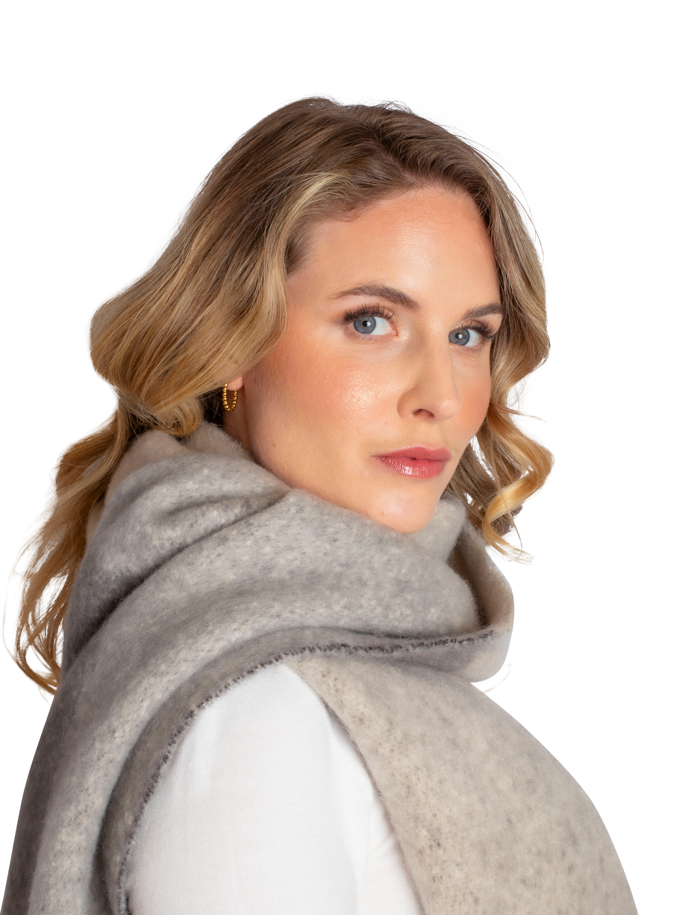 Product image 4 of 5, which shows Bloom & Bay Dulcie Colour Block Scarf, Grey, One Size