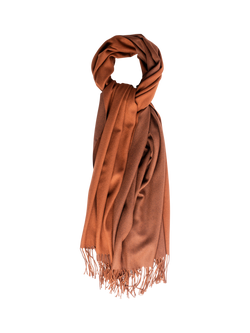 Bloom & Bay Songbird Colour Block Pashmina, Brown