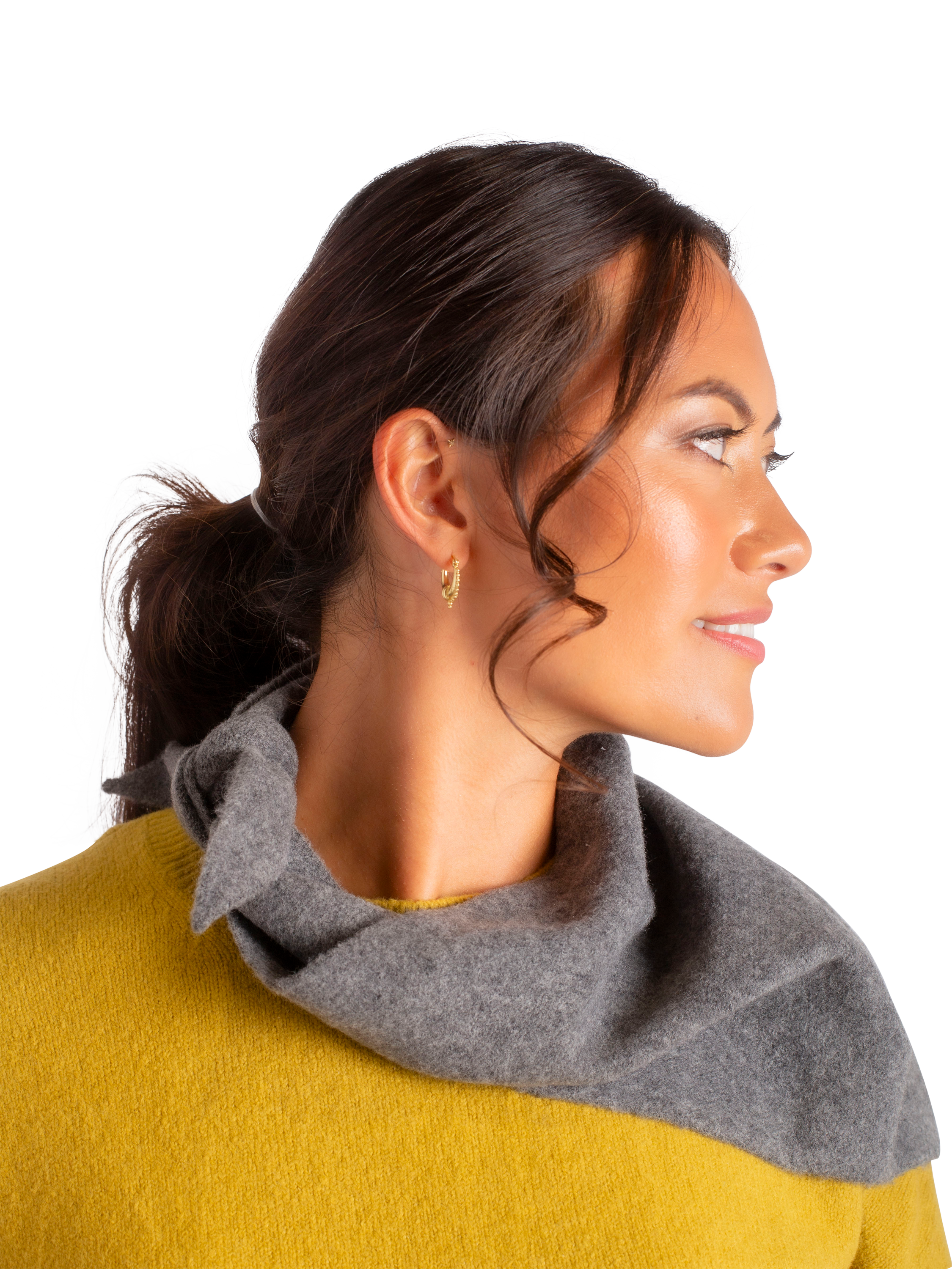 Product image 6 of 10, which shows Bloom & Bay Briar Neck Scarf, Grey, One Size