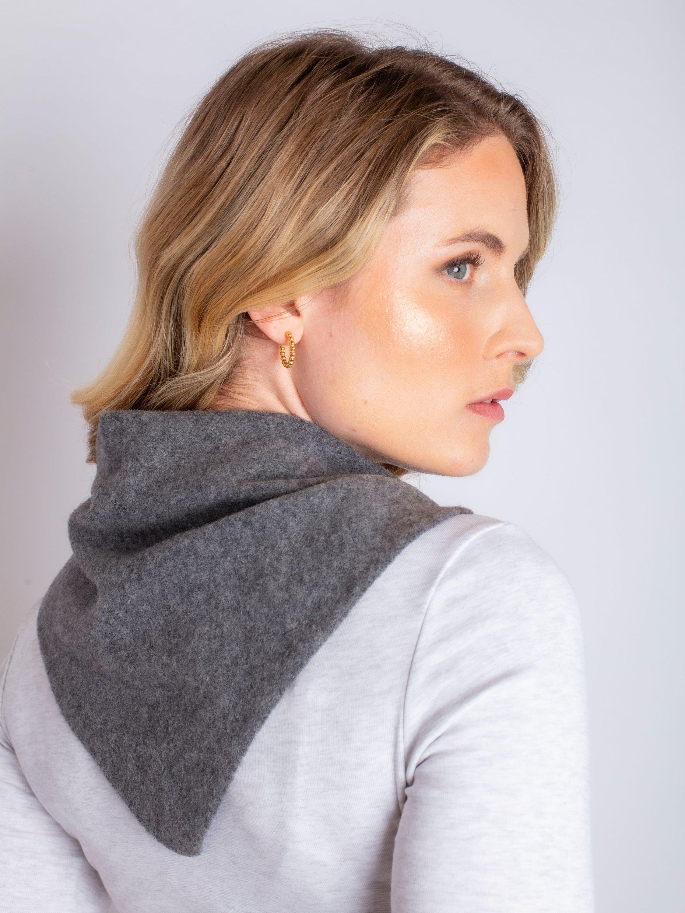 Product image 9 of 10, which shows Bloom & Bay Briar Neck Scarf, Grey, One Size