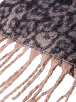 Bloom & Bay Daphne Leopard Print Scarf, Brown - view 2, Brown