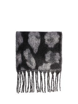 Bloom & Bay Daphne Leopard Print Scarf, Grey, Grey