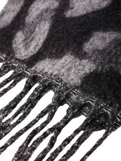 Bloom & Bay Daphne Leopard Print Scarf, Grey - view 2, Grey