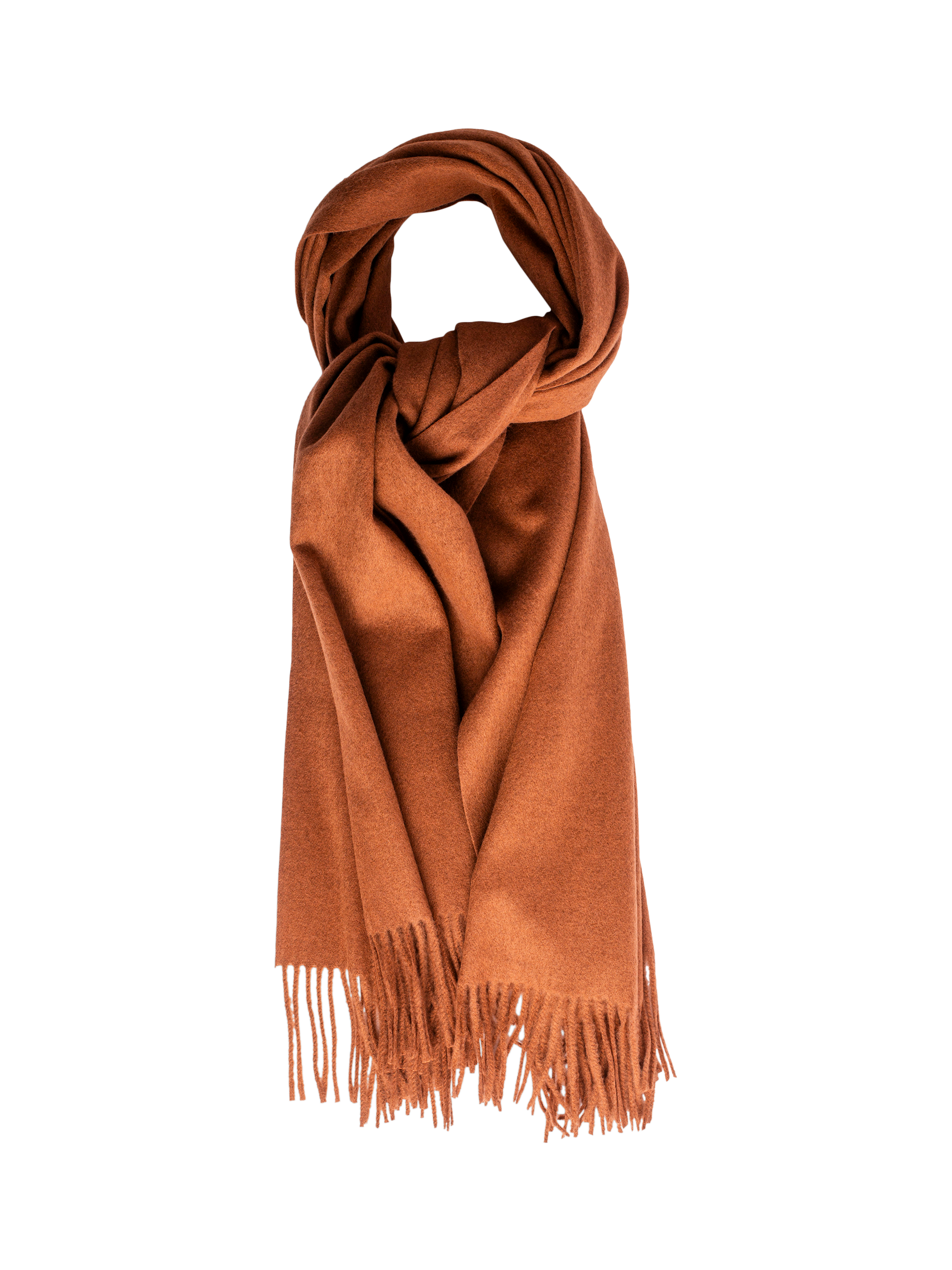 Product image 1 of 4, which shows Bloom & Bay Willow Fringed Scarf, Brown, One Size