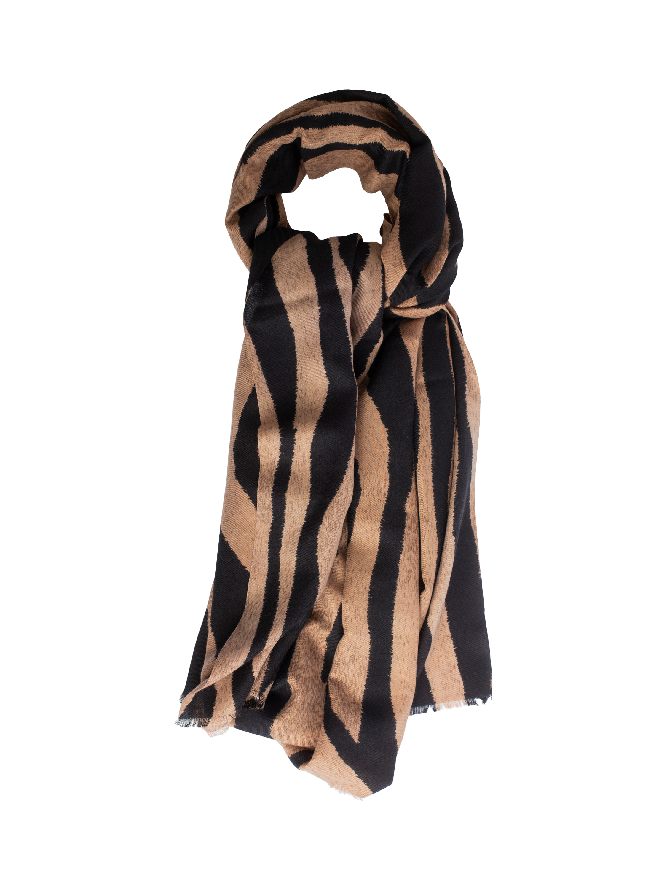 Product image 5 of 7, which shows Bloom & Bay Thea Stripe Scarf, Taupe, One Size