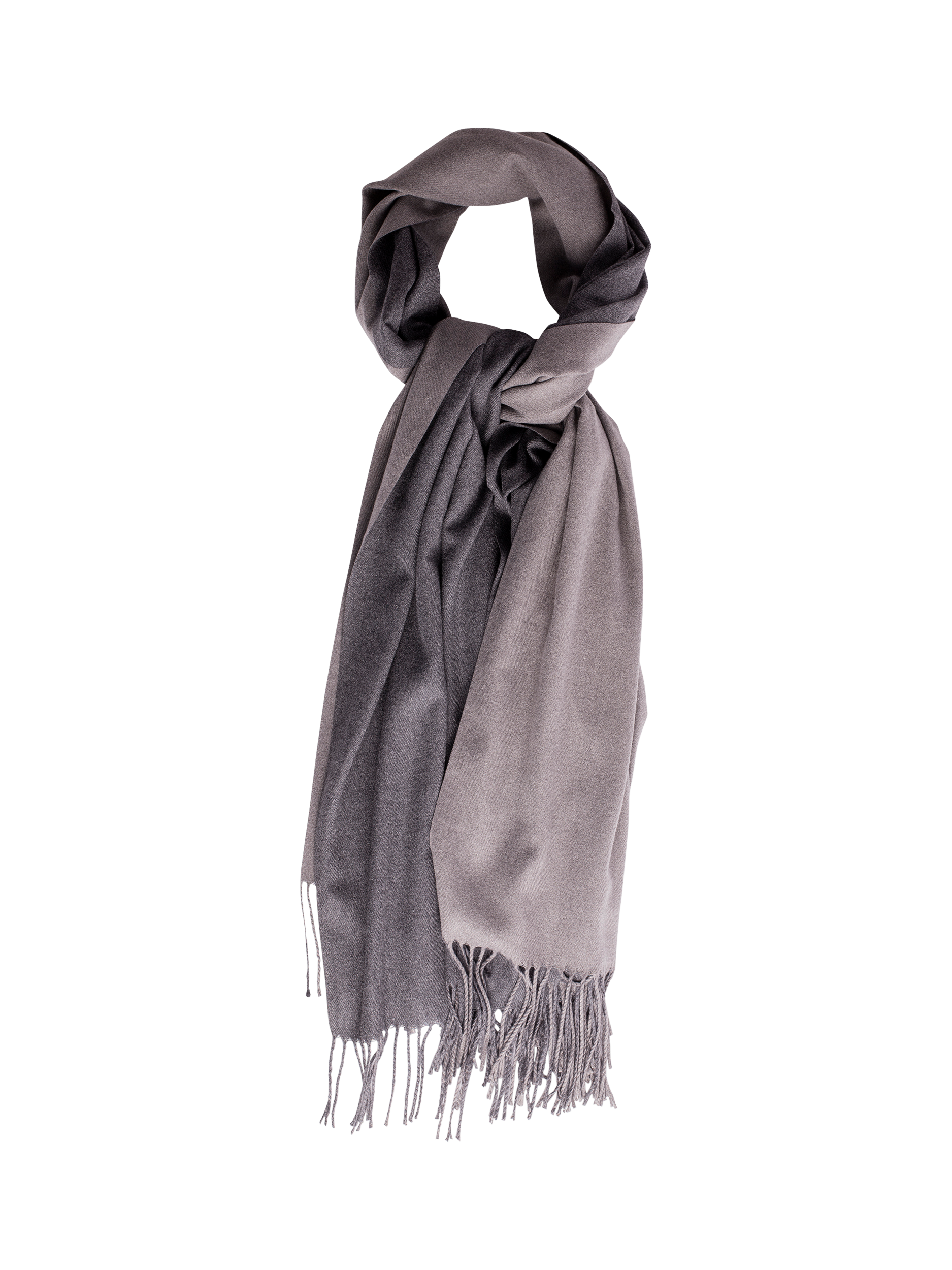 Product image 1 of 6, which shows Bloom & Bay Songbird Colour Block Pashmina, Grey, One Size
