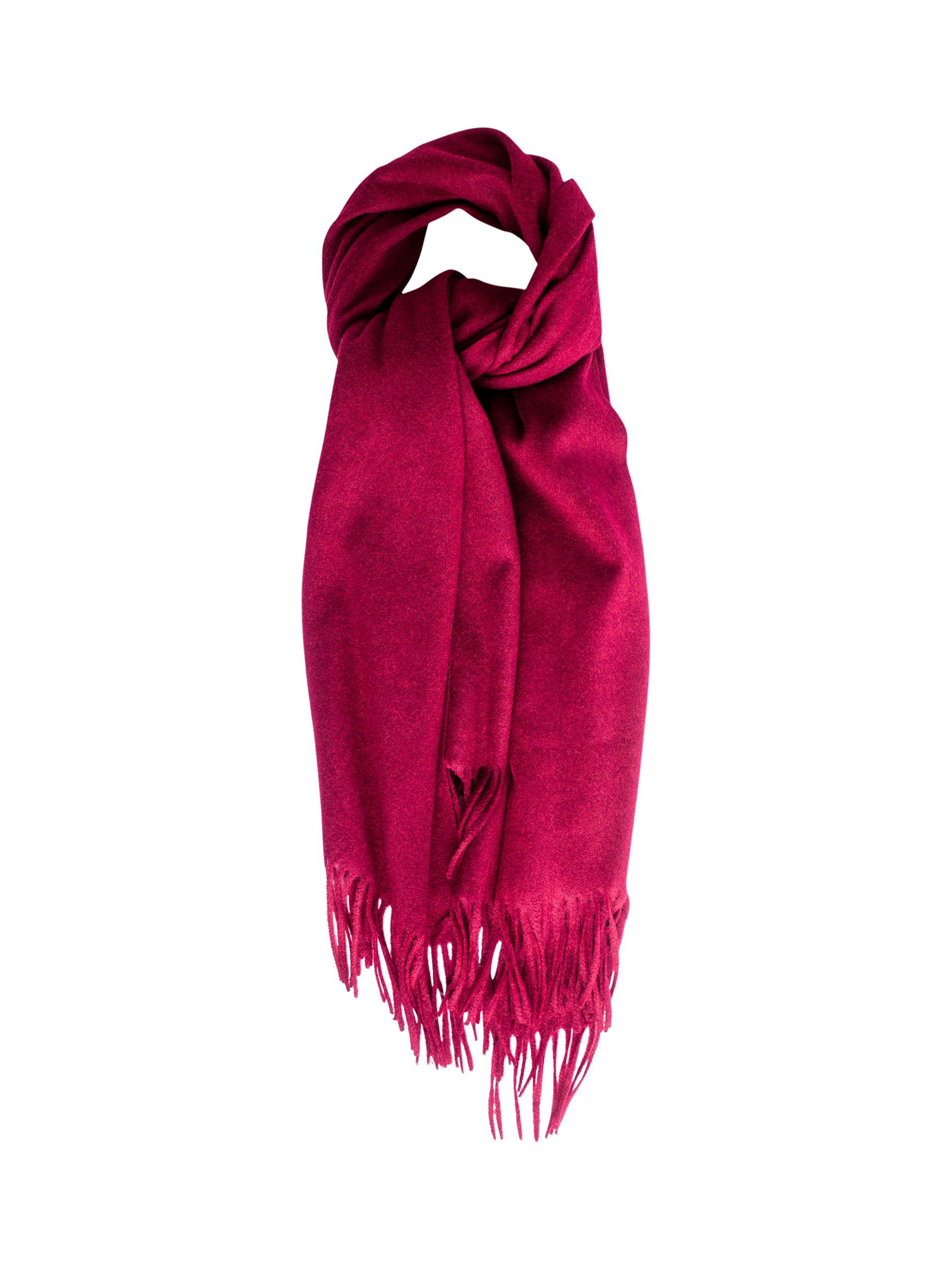 Product image 1 of 4, which shows Bloom & Bay Willow Fringed Scarf, Dark Red, One Size