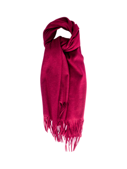 Bloom & Bay Willow Fringed Scarf, Dark Red