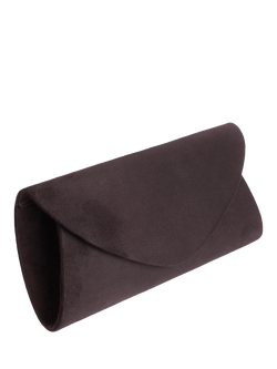 Bloom & Bay Patrizia Faux Suede Clutch Bag, Black - view 2, Black