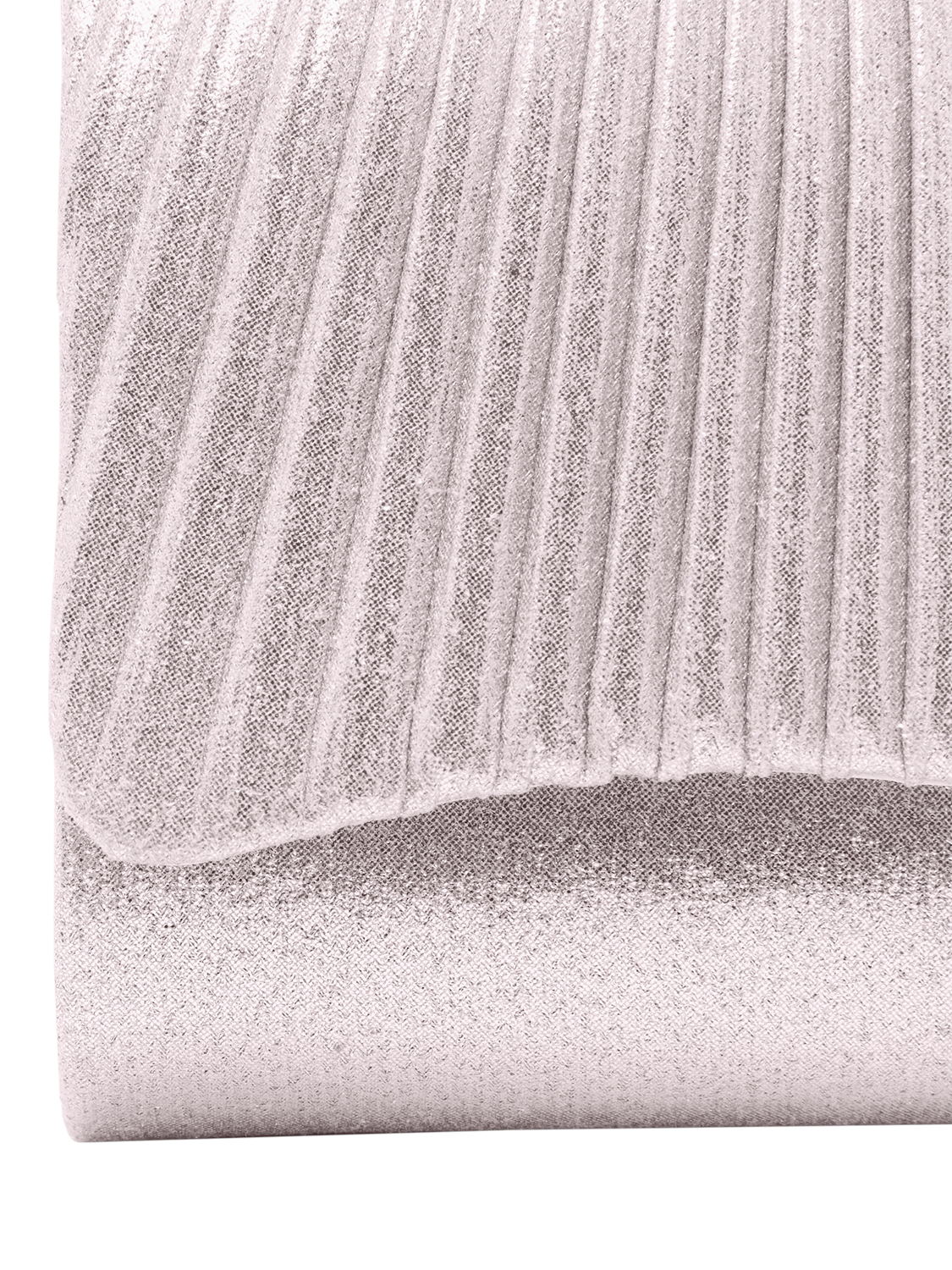 Product image 5 of 7, which shows Bloom & Bay Lorelei Metallic Clutch Bag, Silver, One Size